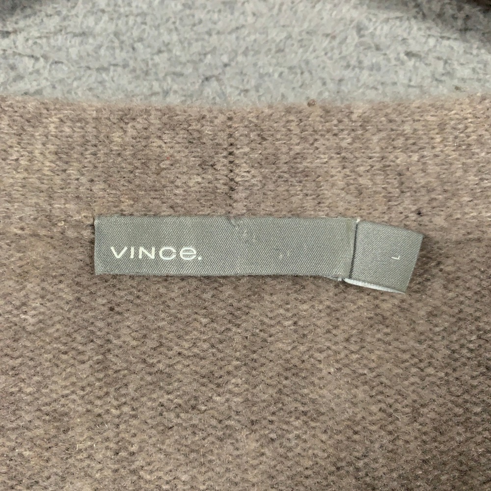 Vince. Cashmere Open Front Cardigan Women's Large L Beige Oversized Luxe Sweater - Picture 2 of 10